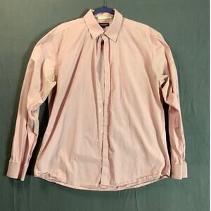 J. Maverick Men's Pink White Checkered Slim Fit Button Up Sz  XL